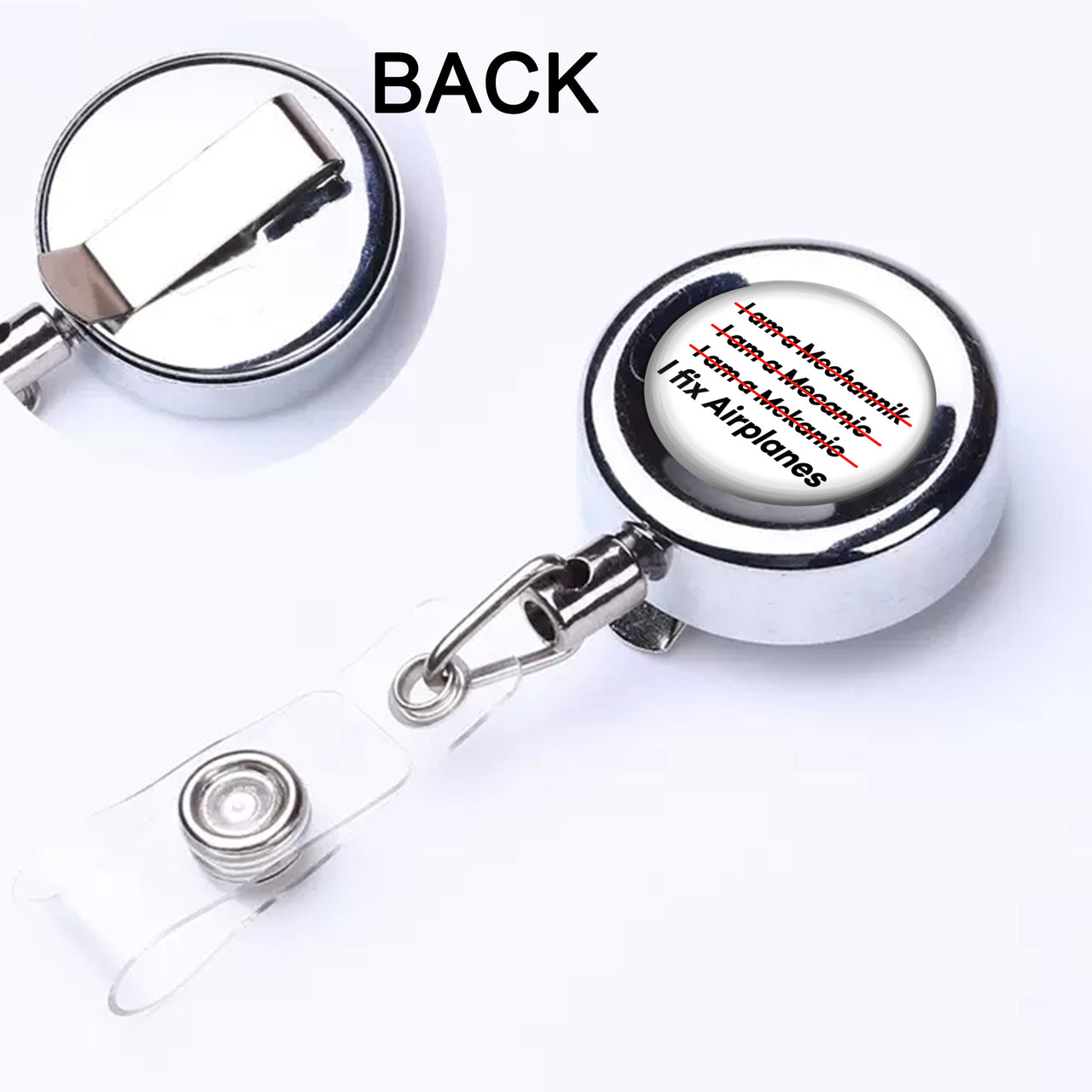 I Fix Airplanes Designed Retractable ID Card Badge