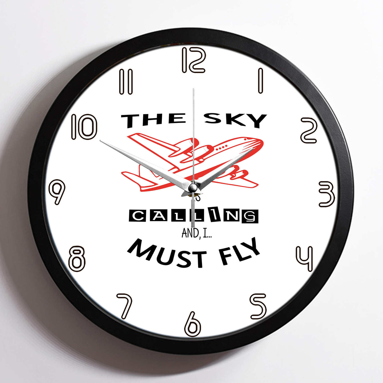 The Sky is Calling and I Must Fly Designed Wall Clocks