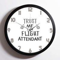 Thumbnail for Trust Me I'm a Flight Attendant Designed Wall Clocks
