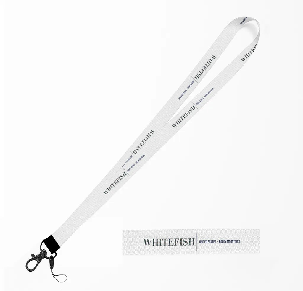 Whitefish City Series lanyard - white