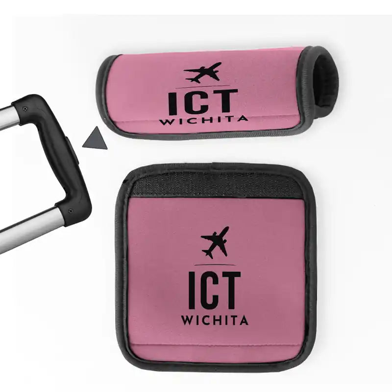 Wichita Dwight D. Eisenhower National Airport (ICT) Luggage Handle Covers - Pink