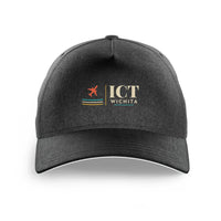Thumbnail for Wichita Dwight D. Eisenhower National Airport (ICT) printed hat - black