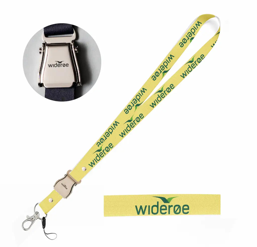 Wideroe Airlines seat belt lanyard - yellow