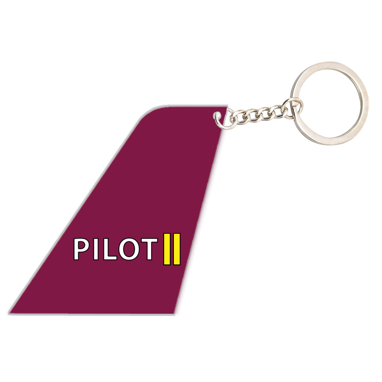 Pilot & Stripes (2 Lines) Designed Tail Key Chains