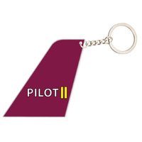 Thumbnail for Pilot & Stripes (2 Lines) Designed Tail Key Chains