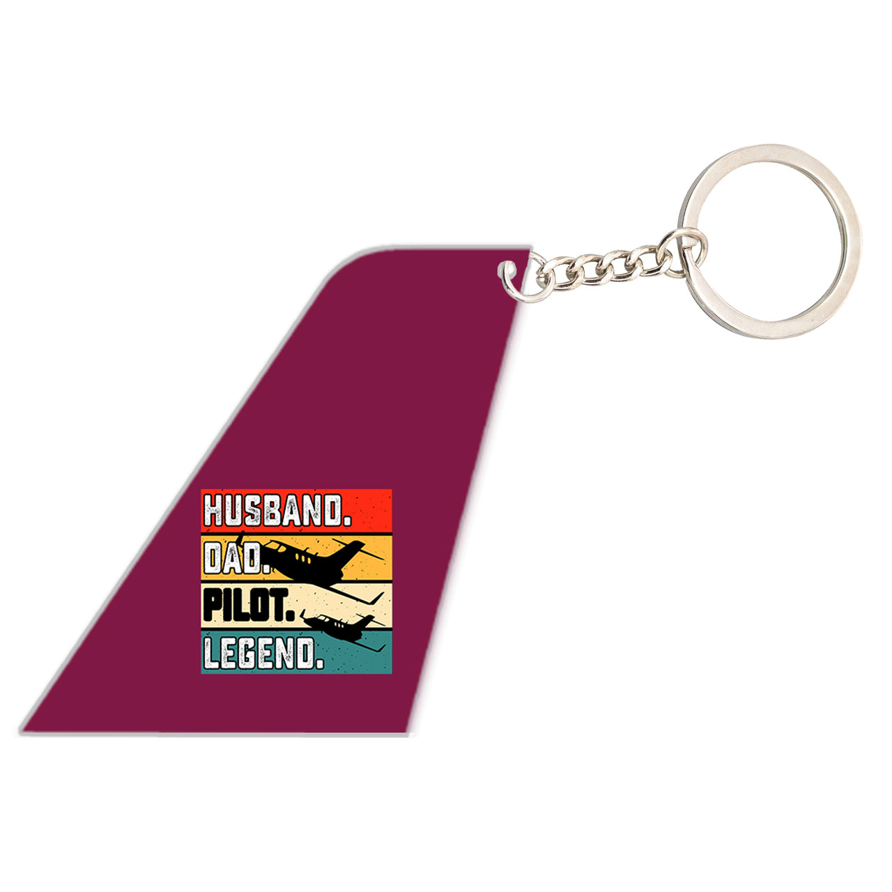 Husband & Dad & Pilot & Legend Designed Tail Key Chains