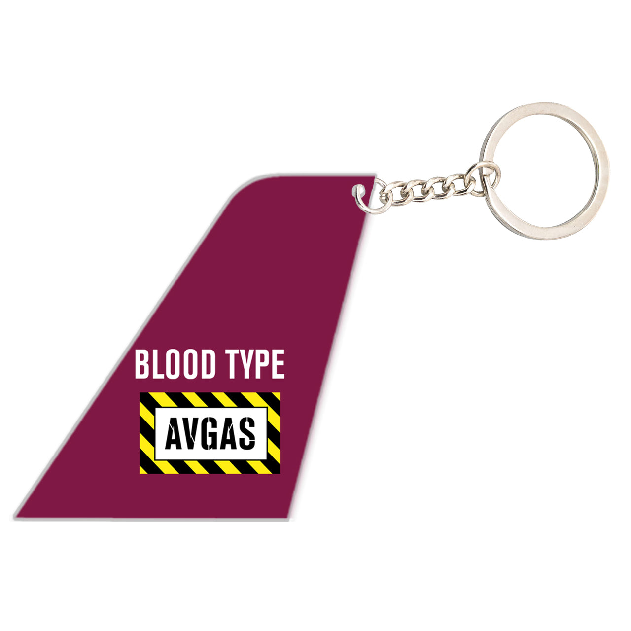 Blood Type AVGAS Designed Tail Key Chains