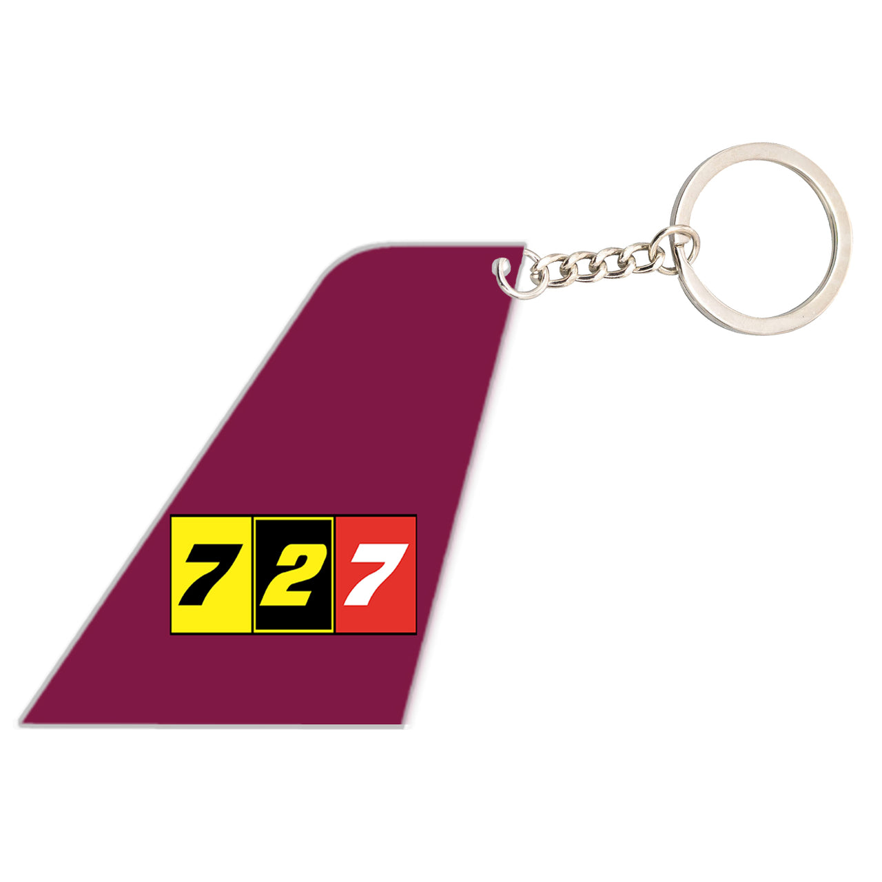 Flat Colourful 727 Designed Tail Key Chains