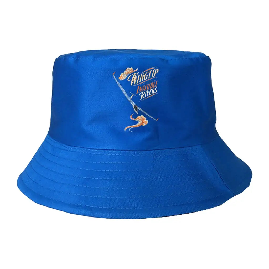 Wingtip Reads Invisible Rivers summer hat - blue