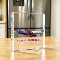 Thumbnail for Wizz Air Airbus A321neo Airplane Crystal Ornament - Wizz Air Airbus A321neo - Crystal - Kitchen - Personalized