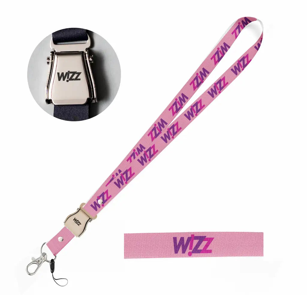 Wizz Airlines seat belt lanyard - pink