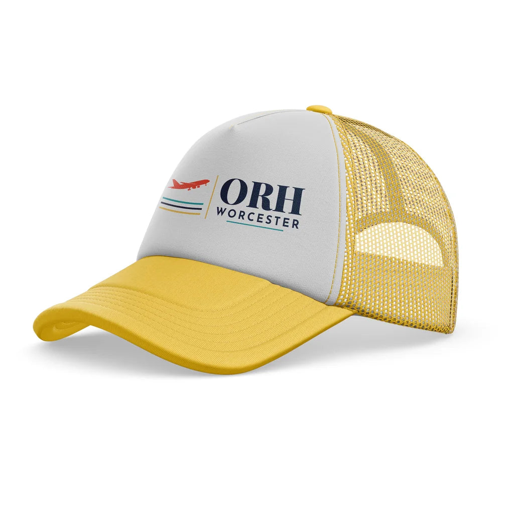 Worcester Regional Airport (ORH) trucker cap - yellow