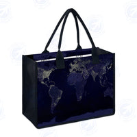 Thumbnail for World Map From Space Designed Special Canvas Bags