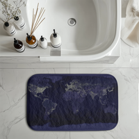 Thumbnail for World Map From Space Designed Bath Mats