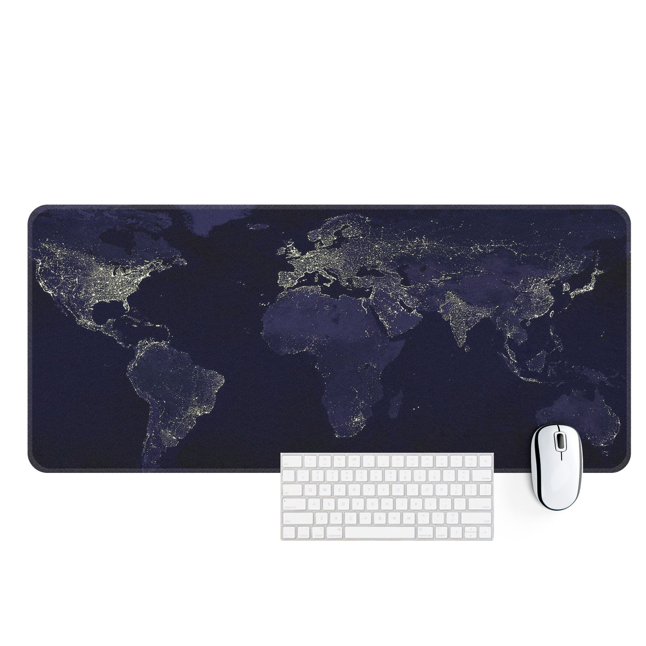 World Map From Space Designed Desk Mats