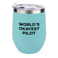 Thumbnail for World's Okayest Pilot Designed 12oz Egg Cups