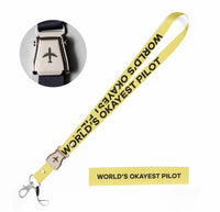 Thumbnail for World's Okayest Pilot Light seat belt lanyard - yellow
