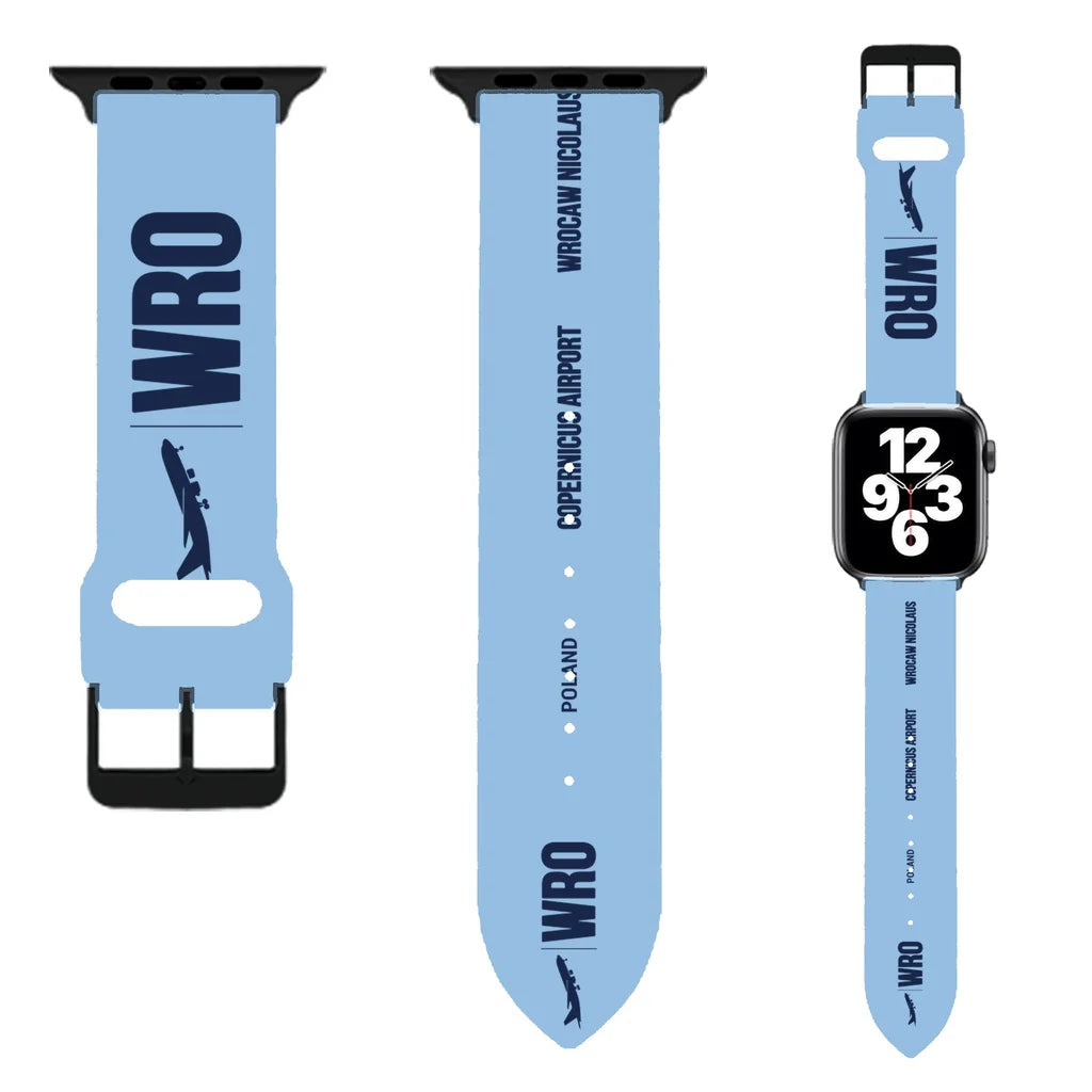 WBV6 | Wrocaw Nicolaus Copernicus Airport WRO | Light Blue (Metal Buckle)