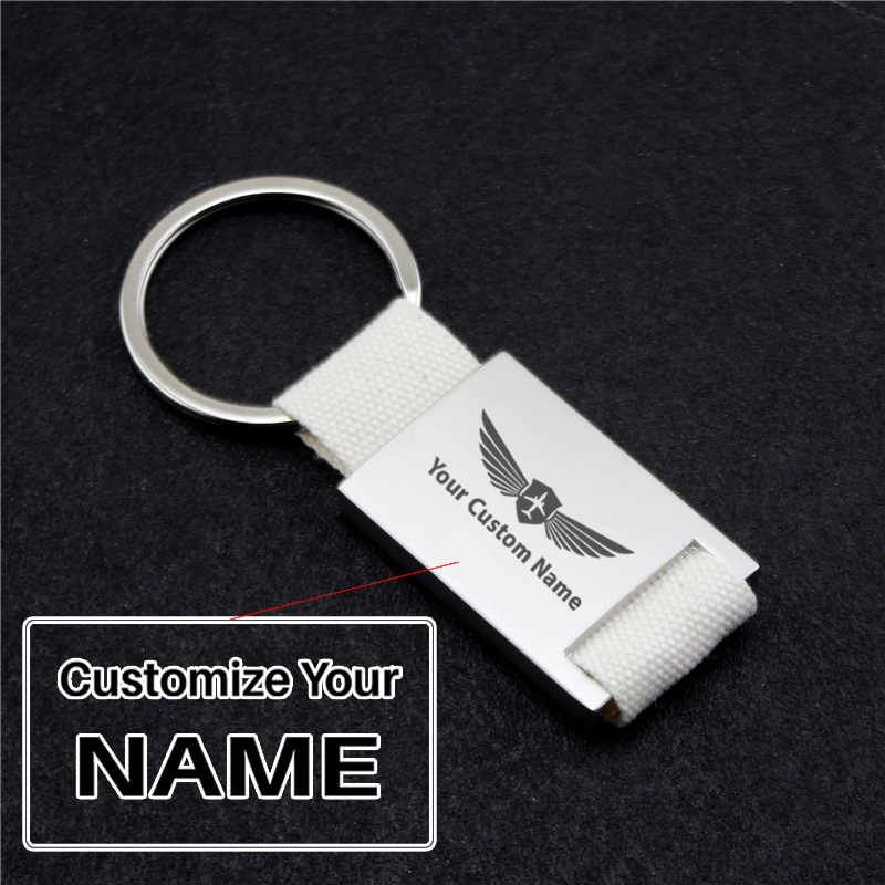 Your Custom Design & Image & Logo & Text Design  Metal Woven Leather （1） Key Chains
