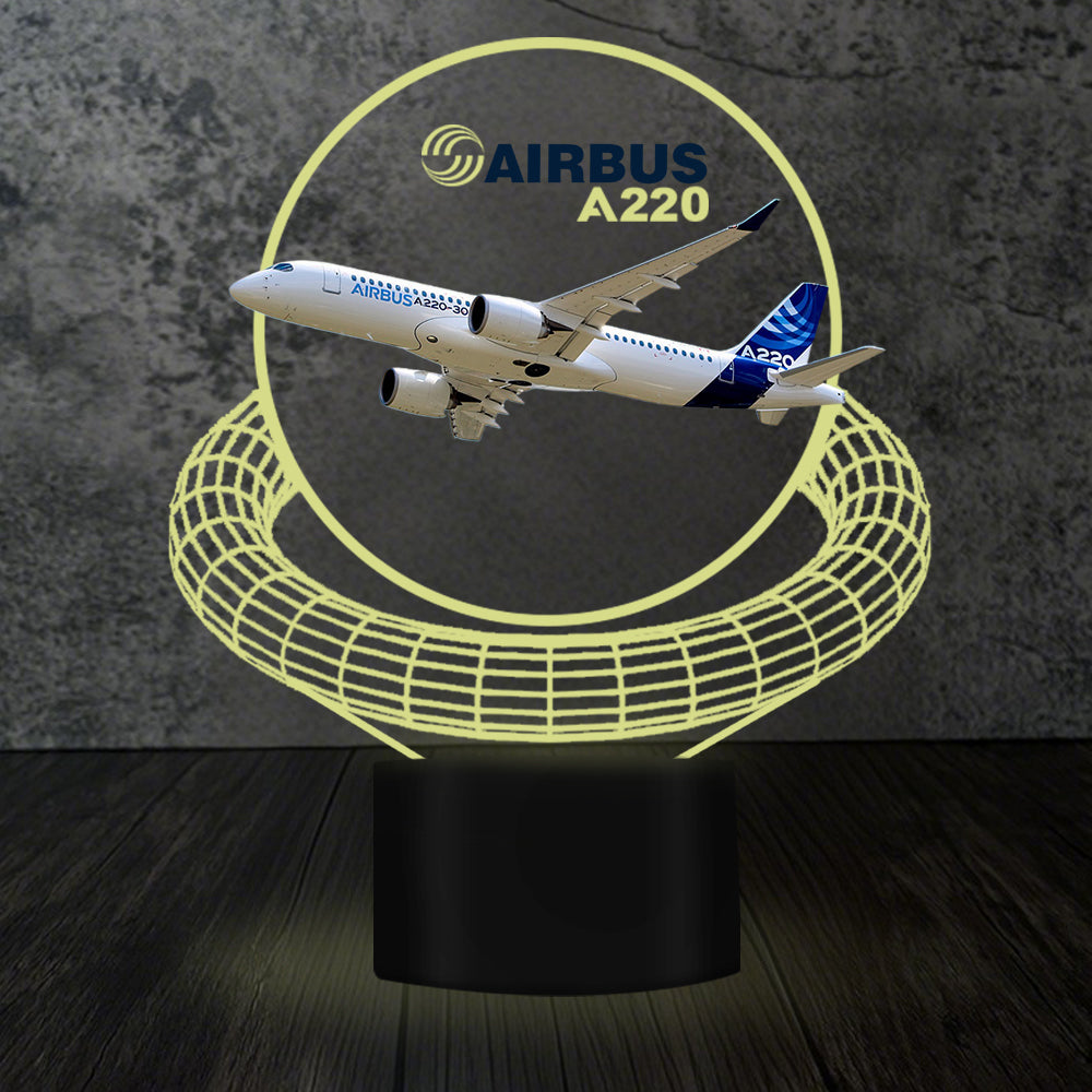Airbus A220 Designed 3D Lamp