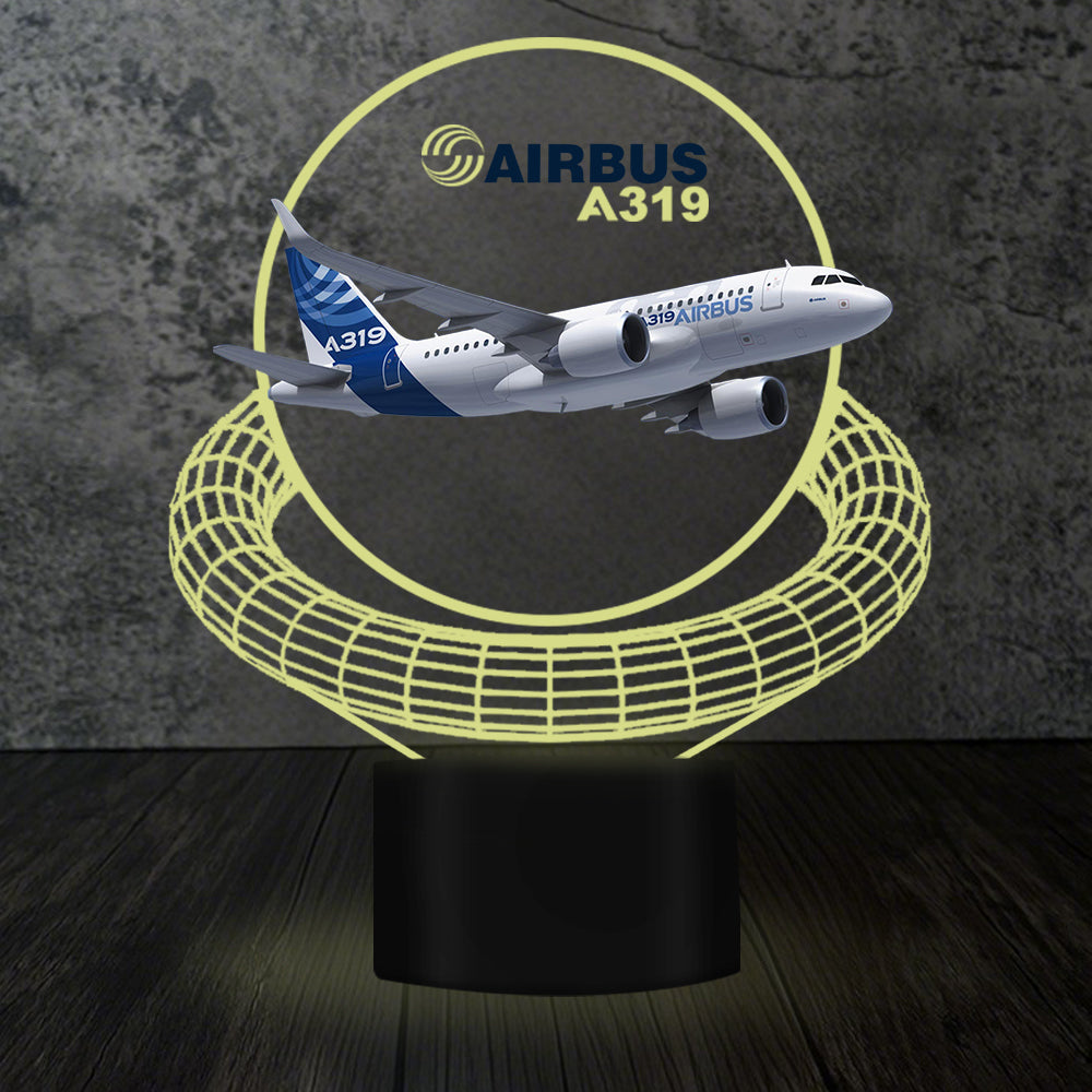 Airbus A319 Designed 3D Lamp