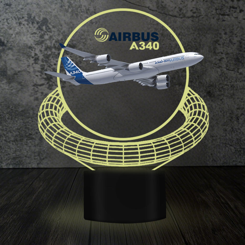 Airbus A340 Designed 3D Lamp