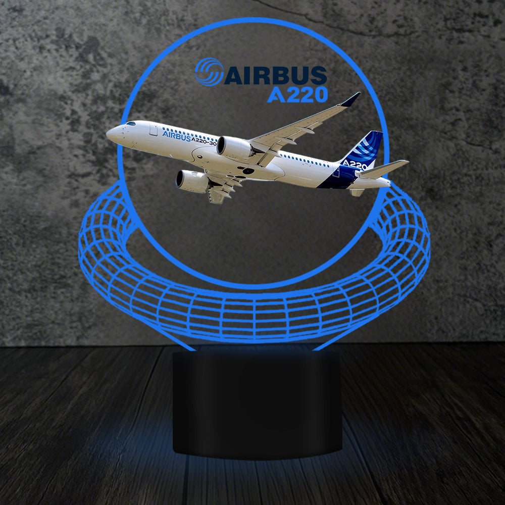 Airbus A220 Designed 3D Lamp