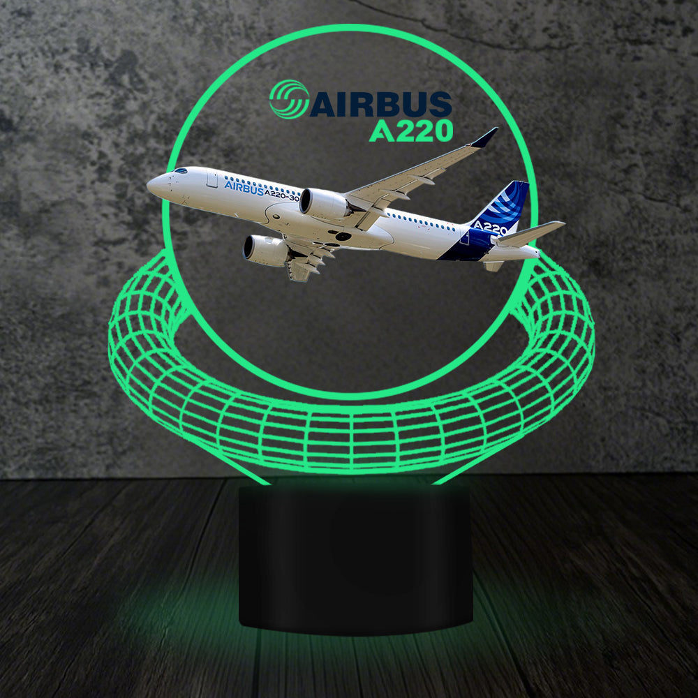 Airbus A220 Designed 3D Lamp