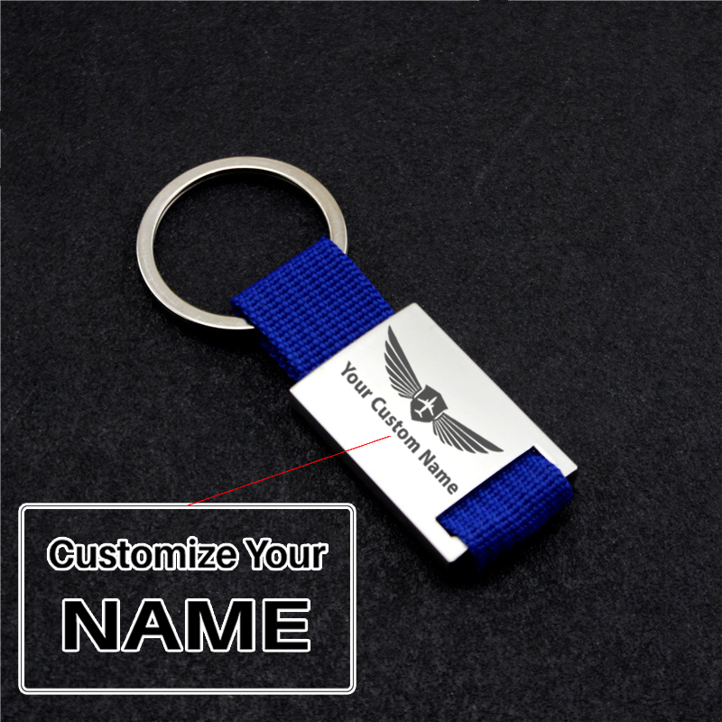 Your Custom Design & Image & Logo & Text Design  Metal Woven Leather （1） Key Chains