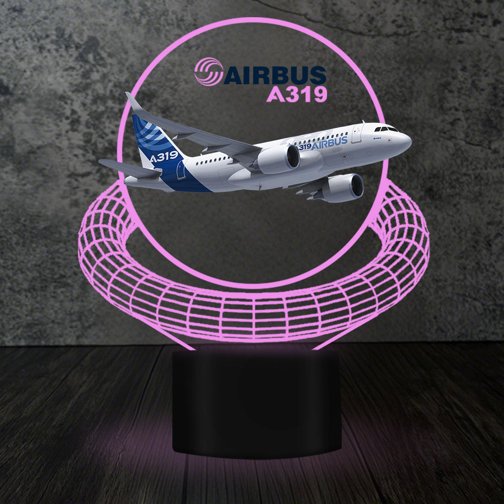 Airbus A319 Designed 3D Lamp