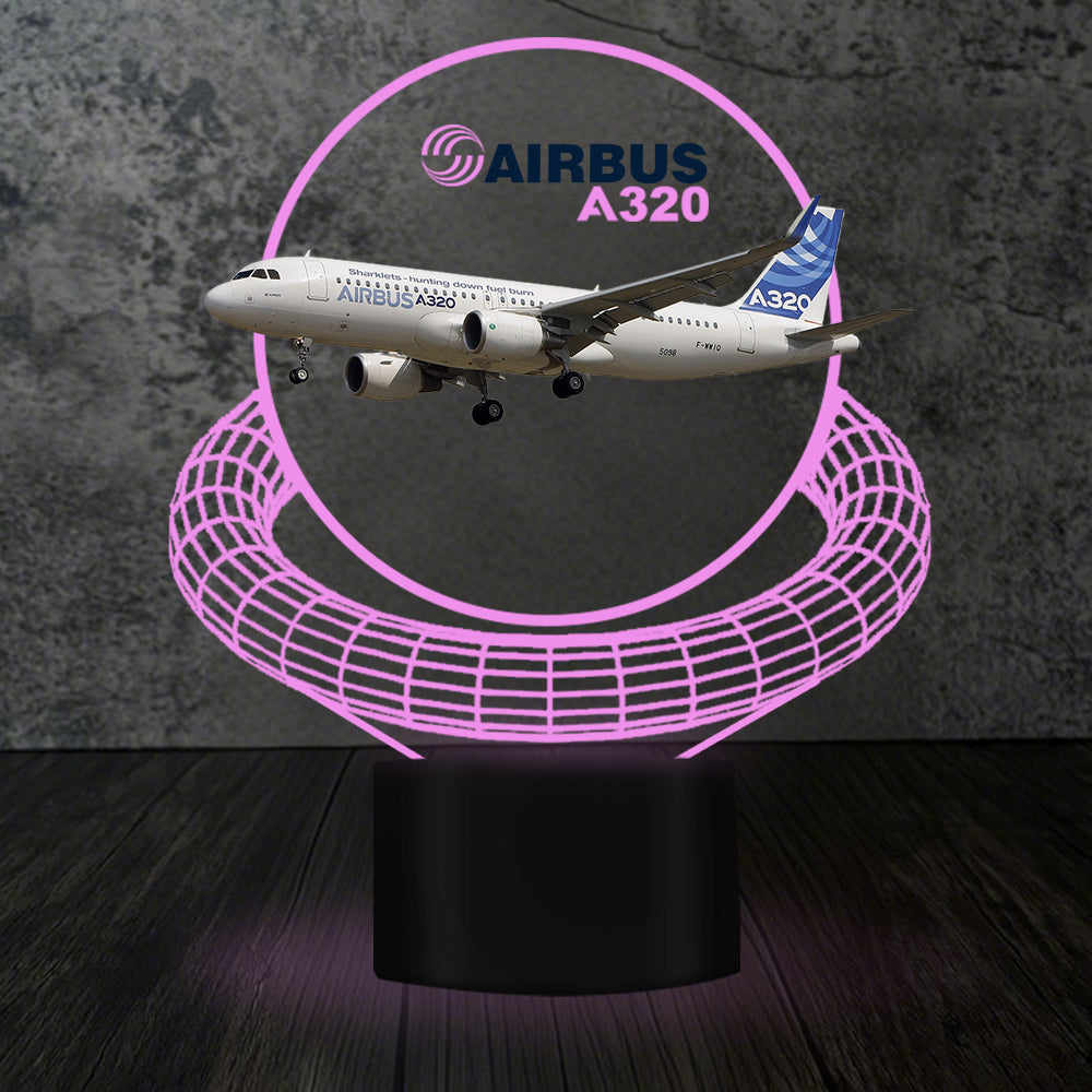 Airbus A320 Designed 3D Lamp