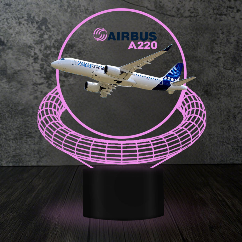 Airbus A220 Designed 3D Lamp