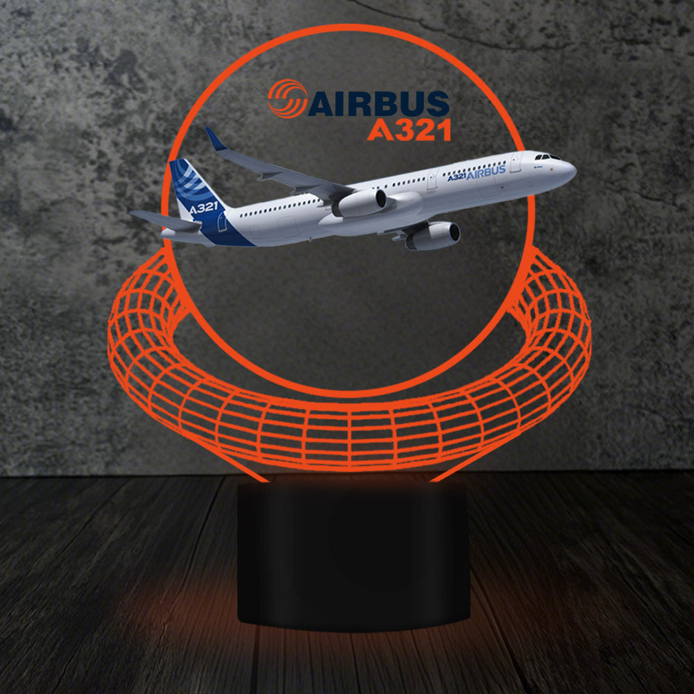 Airbus A321 Designed 3D Lamp