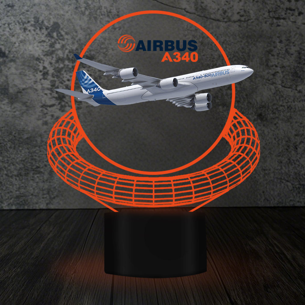 Airbus A340 Designed 3D Lamp
