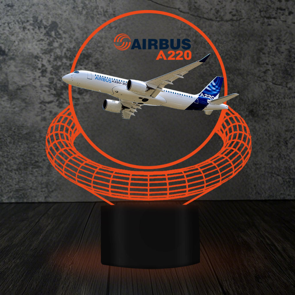 Airbus A220 Designed 3D Lamp