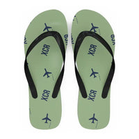 Thumbnail for Châlons-Vatry Airport (XCR) Slippers & Flip Flops - Slippers - Flip Flops - Pattern - Light Green