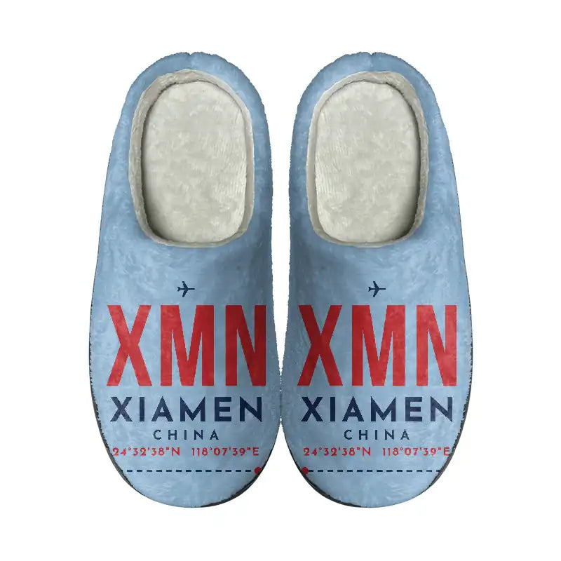 Xiamen Gaoqi International Airport (XMN) Slippers & Flip Flops - Slippers - Cotton - Code - Same - Light Blue
