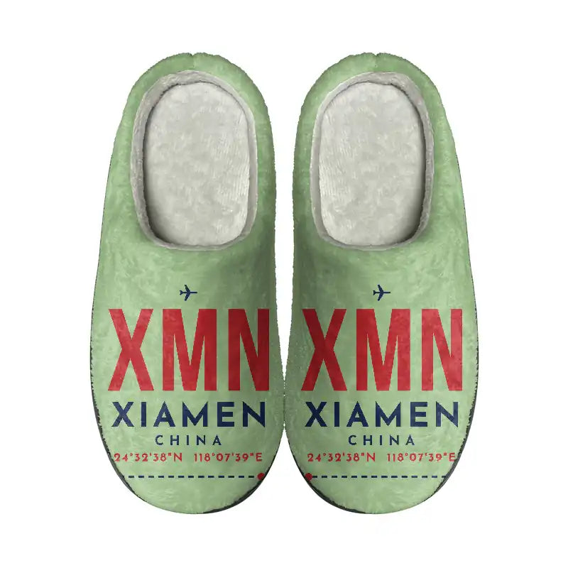 Xiamen Gaoqi International Airport (XMN) Slippers & Flip Flops - Slippers - Cotton - Code - Same - Light Green