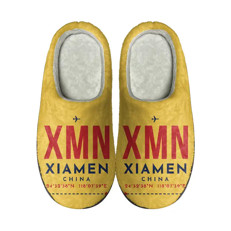 Xiamen Gaoqi International Airport (XMN) Slippers & Flip Flops - Slippers - Cotton - Code - Same - Yellow