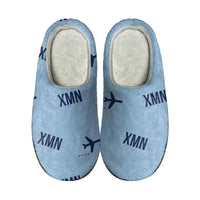 Thumbnail for Xiamen Gaoqi International Airport (XMN) Slippers & Flip Flops - Slippers - Cotton - Pattern - Light Blue