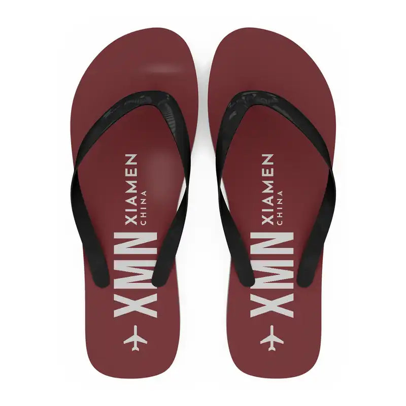 Xiamen Gaoqi International Airport (XMN) Slippers & Flip Flops - Slippers - Flip Flops - Code - Dark Red