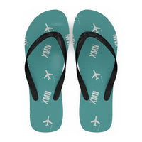 Thumbnail for Xiamen Gaoqi International Airport (XMN) Slippers & Flip Flops - Slippers - Flip Flops - Pattern - Turquoise