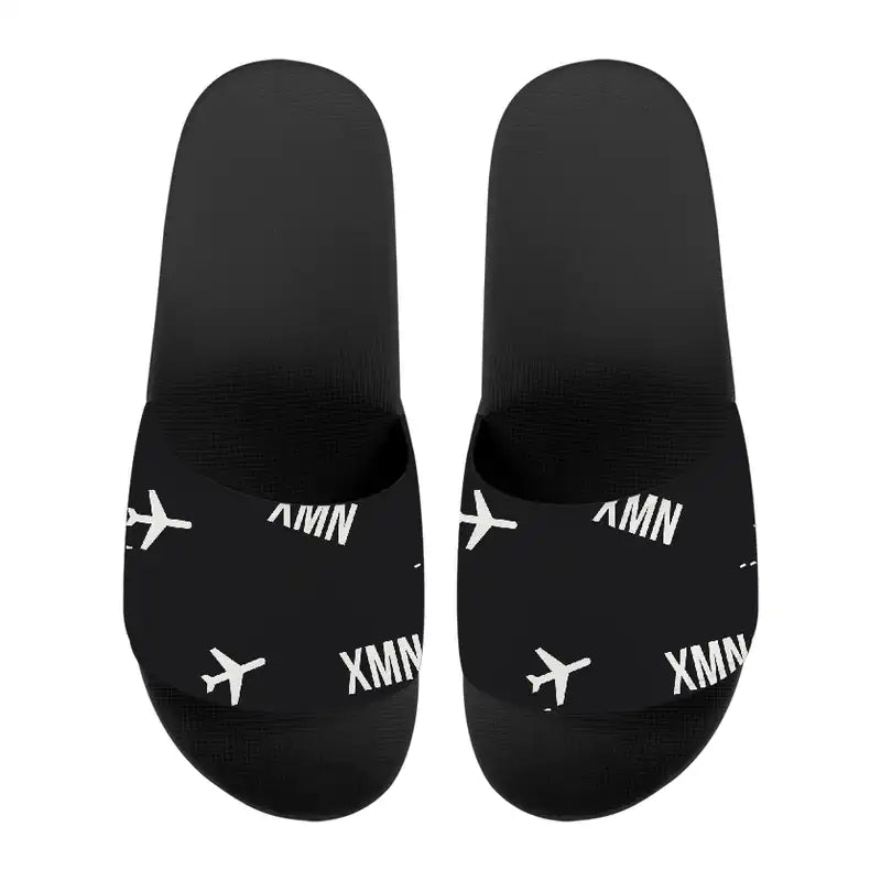 Xiamen Gaoqi International Airport (XMN) Slippers & Flip Flops - Slippers - Sport - Pattern - Black