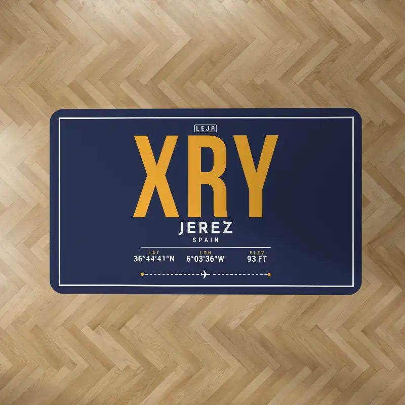 Jerez Airport (XRY) Carpets - Carpet Rectangle - ID Tag - Dark Blue