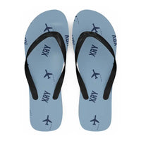 Thumbnail for Jerez Airport (XRY) Slippers & Flip Flops - Slippers - Flip Flops - Pattern - Light Blue