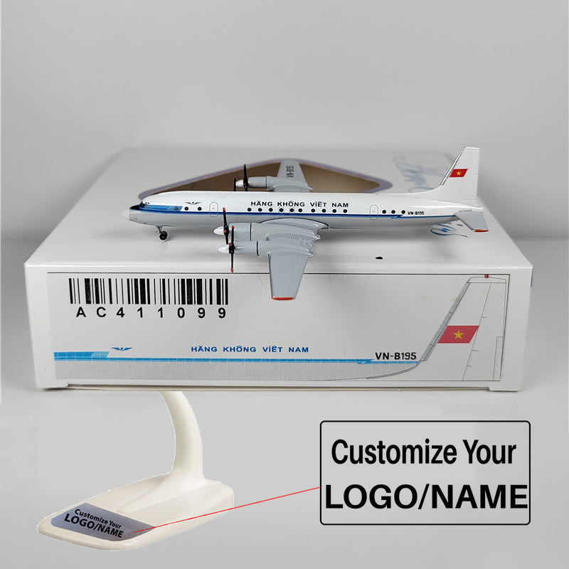 Aero Classics Vietnam Airlines IL-18 VN-B195 Airplane Model 1/400 Scale
