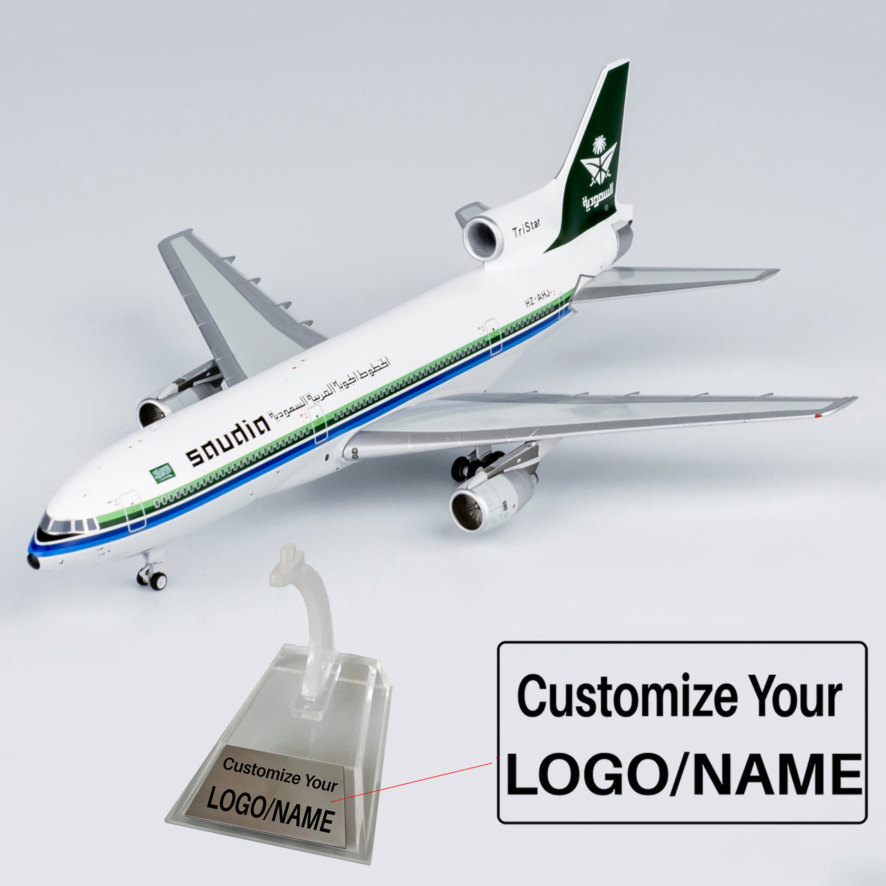 NG32012 Saudia Lockheed L-1011-200 HZ-AHJ Airplane Model (1:400 Scale)