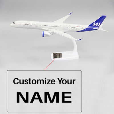 Side view of SAS Airline Airbus A350-900 Airplane Model(1/200 Scale) aviation special-edition big-scale model aircraft in die.