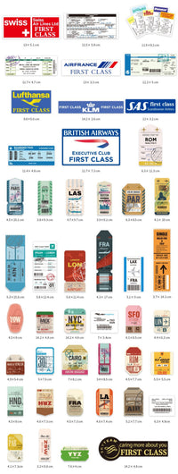 Thumbnail for 40 Pieces Retro business boarding pass Stickers (Mixed)