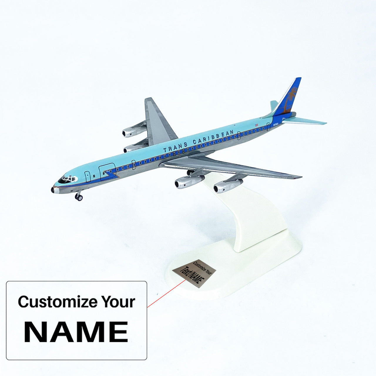 Trans Caribbean Airlines DC8 DC-8 Airplane Model (1:500 Scale)